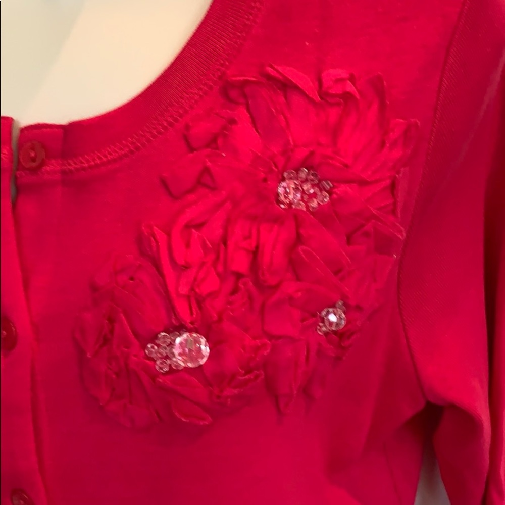 Rafaella Hot Pink Cotton Cardigan Top - Picture 2 of 7